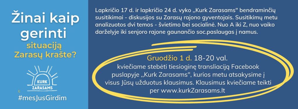 KURK ZARASAMS susitikimas gruodžio 1